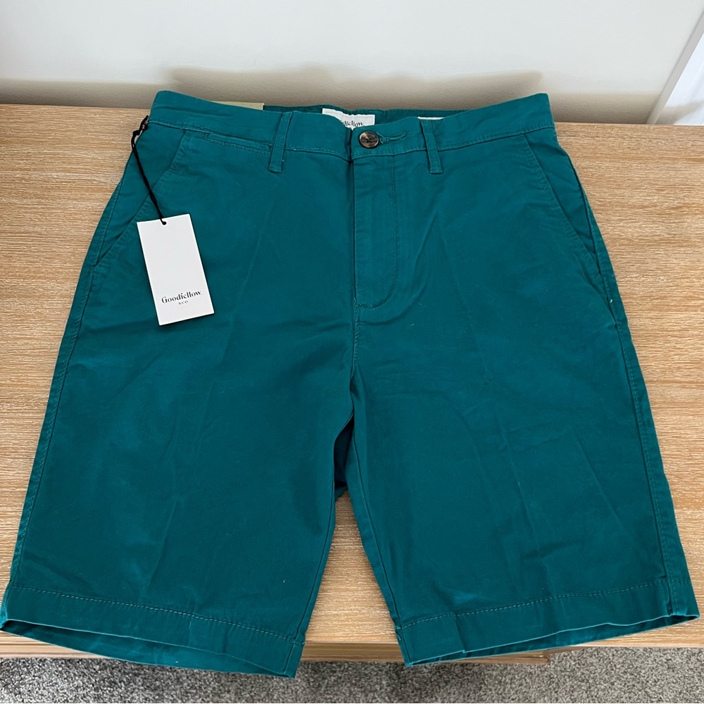 Goodfellow Turquoise Flat Front Shorts
